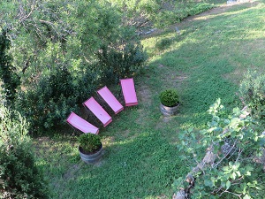 jardin aux chambres d’hôtes Le Roc sur l’Orbieu entre Carcassonne et Narbonne chambres d'hôtes près du parc national la Narbonnaise lau pallo a pan jardin