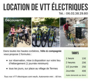 vélo et compagnie, louez votre vélo électrique à Termes