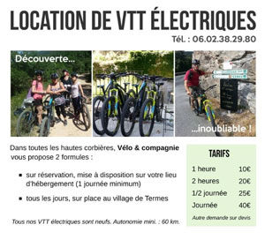 vélo et compagnie, louez votre vélo électrique à Termes